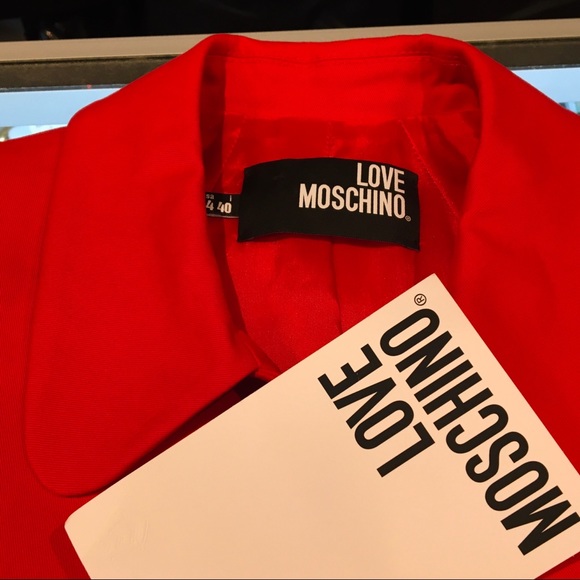 Love Moschino Bold Red Jacket Gold Detailing - Picture 6 of 8